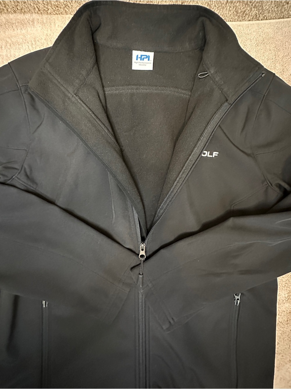 Men's Black Performance Softshell Jacket - Picture 3 of 3